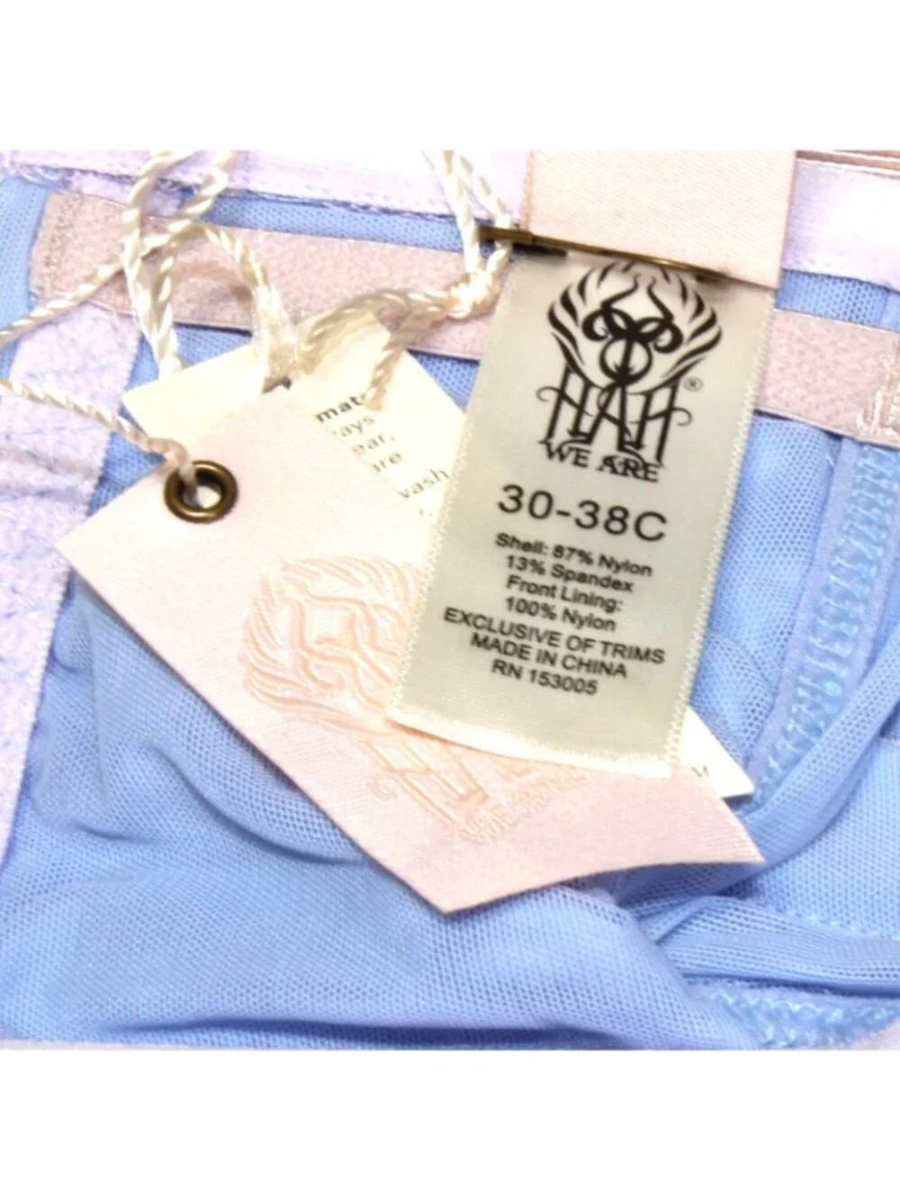 We are HAH Wired Bra Periwinkle Blue Size 30-38D #62300